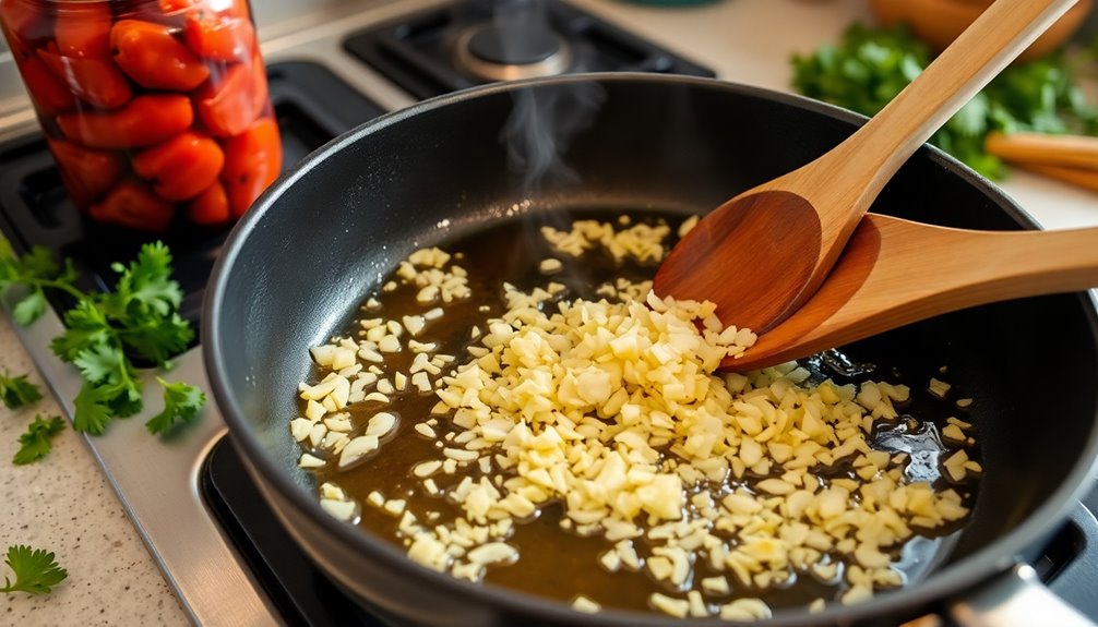 add garlic and herbs