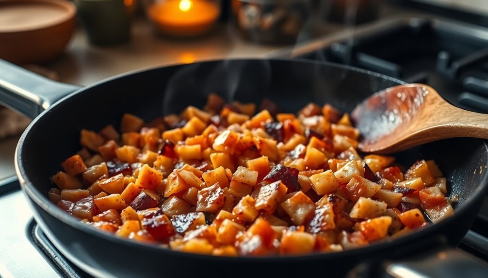 add pancetta to skillet