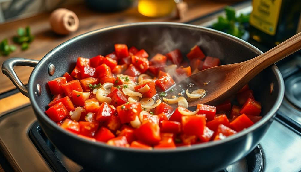 add roasted red peppers