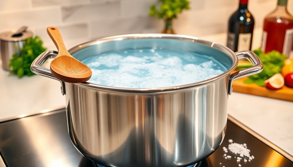 boil salted water for pasta