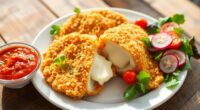 cheesy breaded meat dish