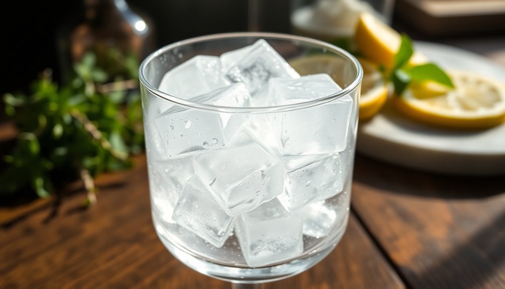 chill glass using ice