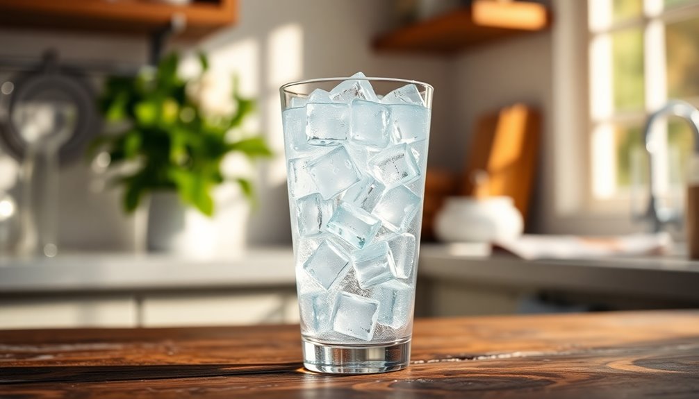 chill glass using ice