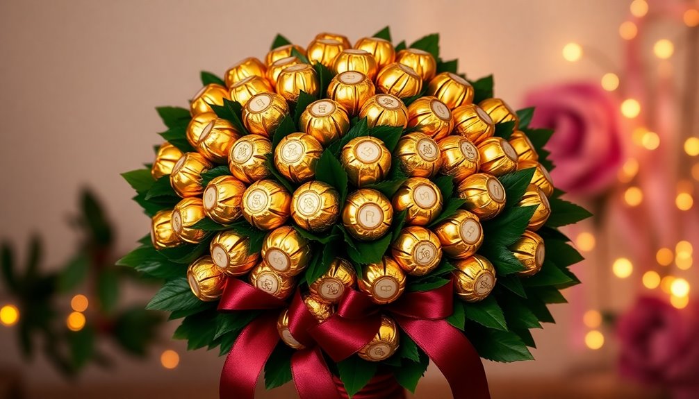 chocolate candy flower arrangement