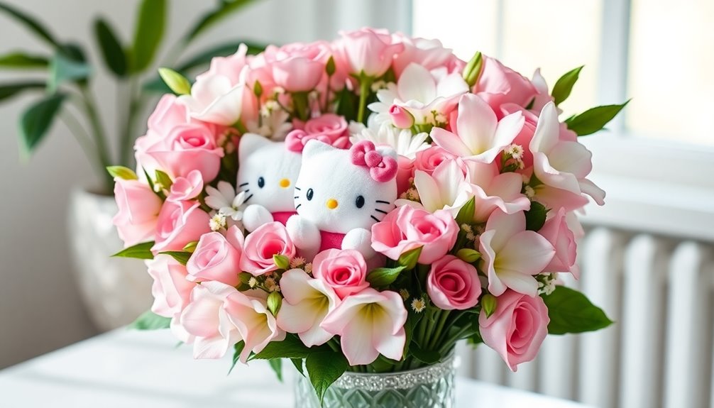 choosing hello kitty bouquet