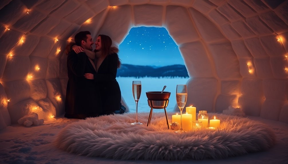 cozy love in igloo