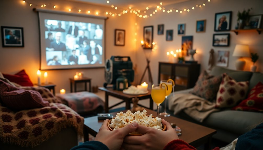 cozy movie marathon night