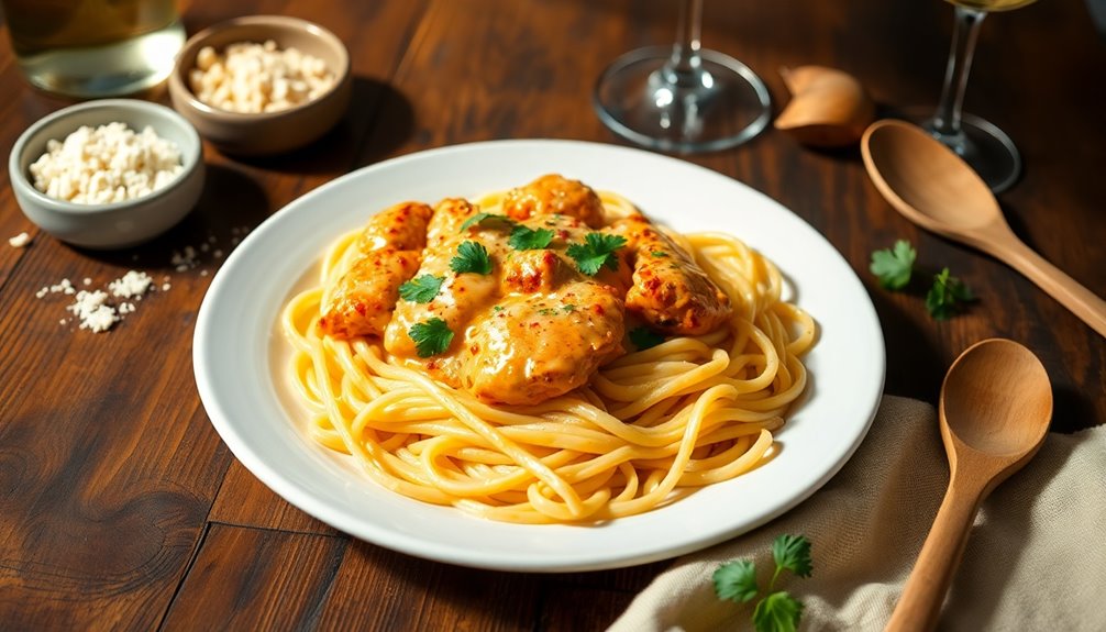 creamy chicken pasta dish