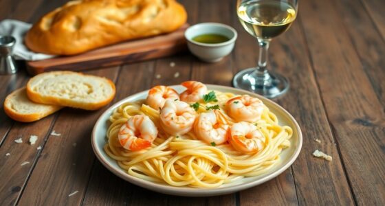 creamy shrimp pasta dish