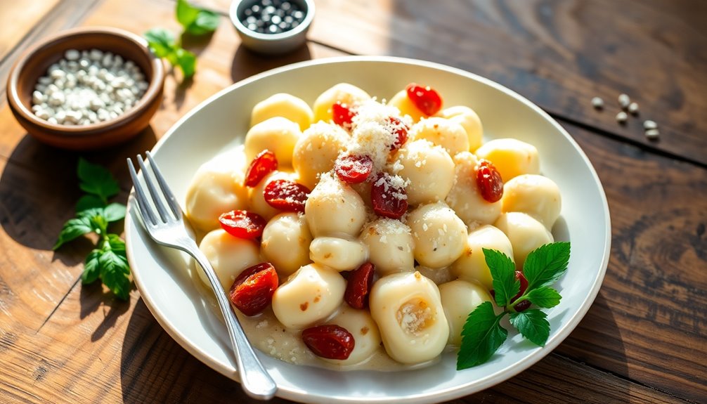 delicious creamy pancetta gnocchi