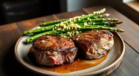 dijon filet with asparagus