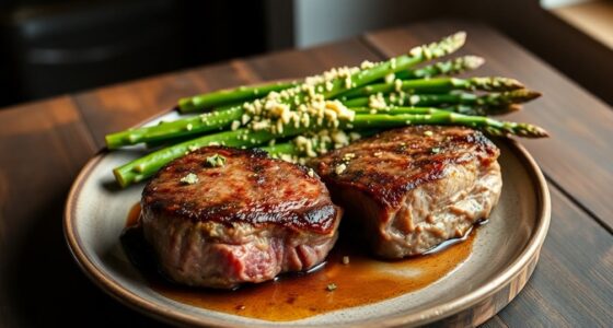 dijon filet with asparagus