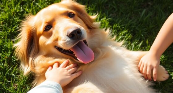 dogs love belly rubs