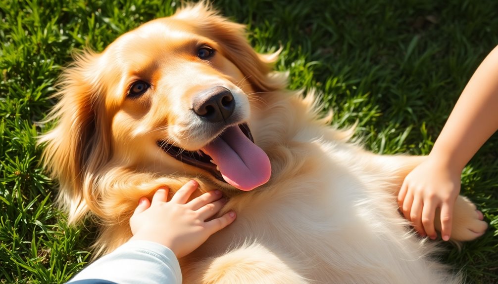 dogs love belly rubs