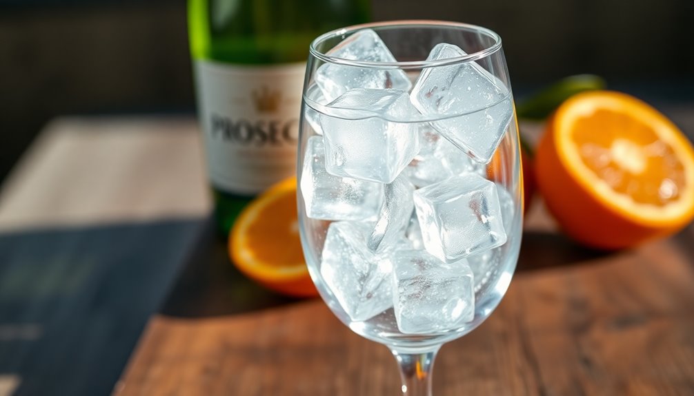 fill glass with ice