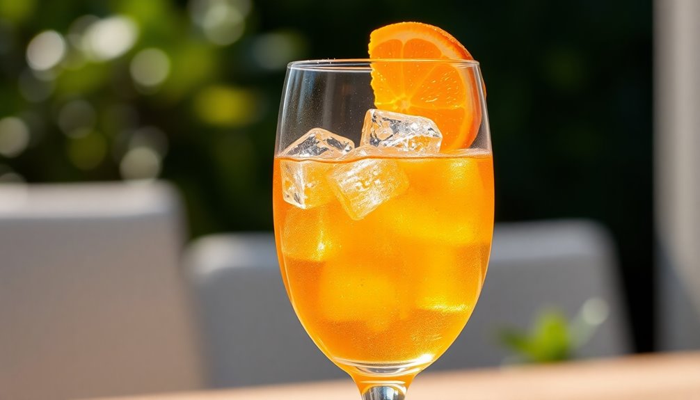 garnish drink with orange