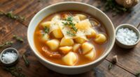 gnocchi soup with onions