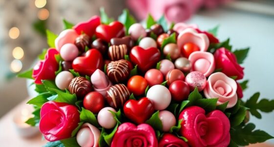 heart shaped candy bouquets