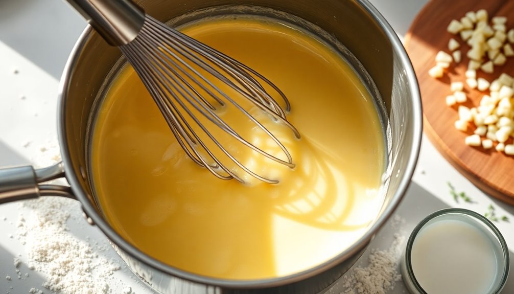 mix flour with broth