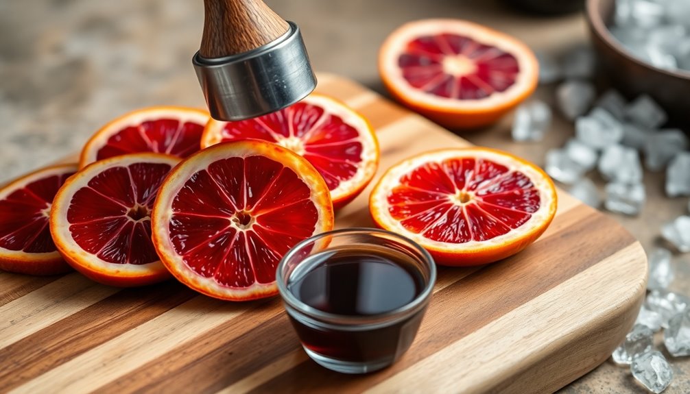 muddle slices of blood orange