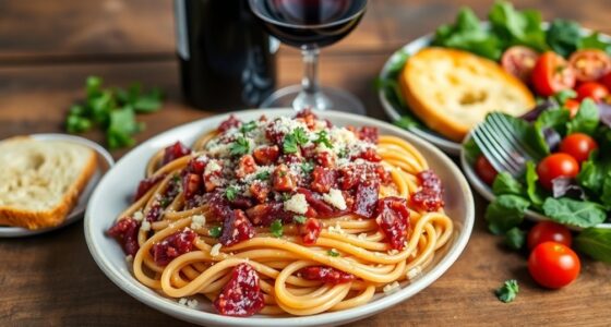 pasta with pancetta and wine