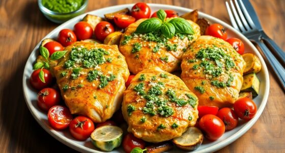 pesto flavored chicken dish