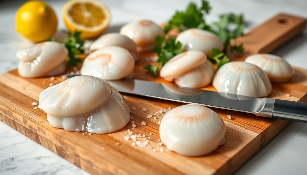 prepare scallops for cooking