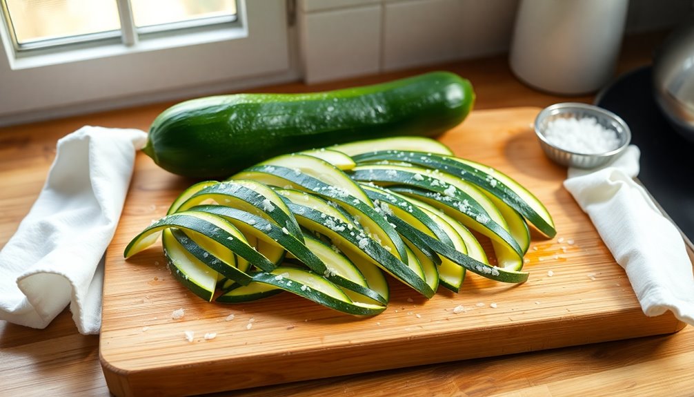 prepare zucchini slices first