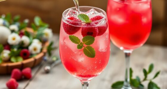 raspberry infused refreshing cocktail