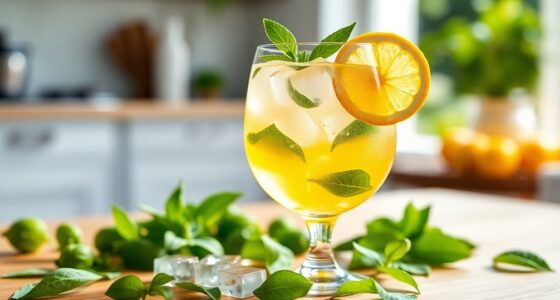 refreshing lemon basil drink