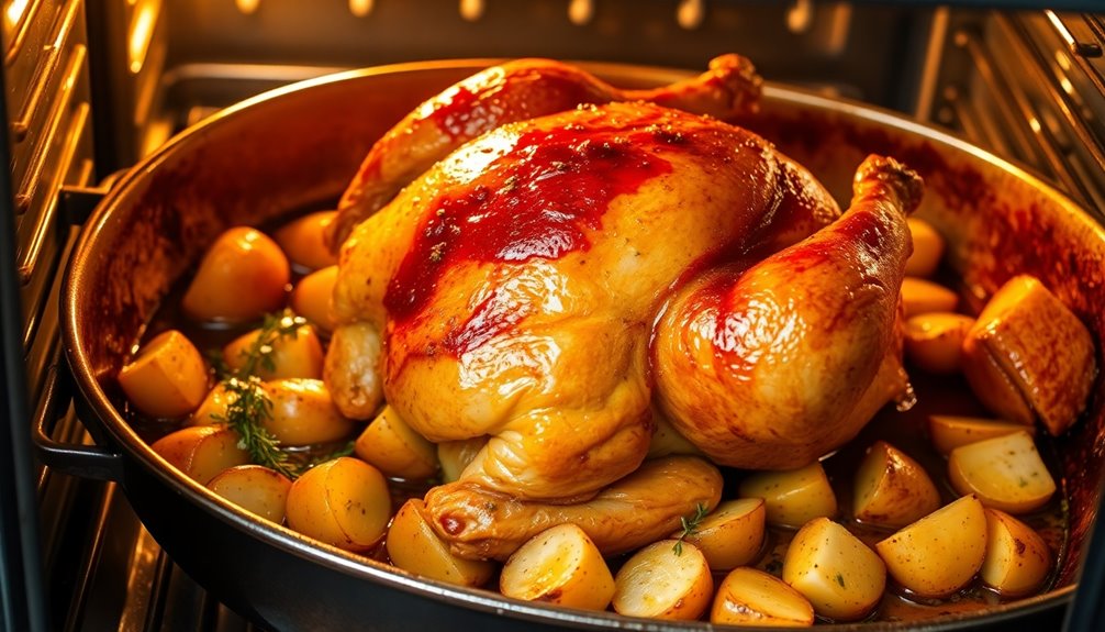 roast chicken for 45 minutes