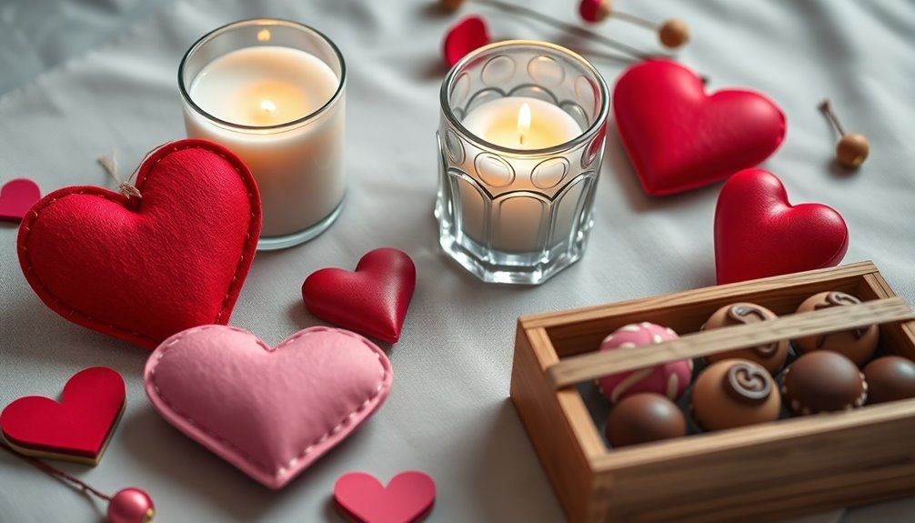 romantic heart shaped decorations