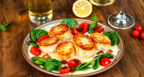 savory scallops in butter