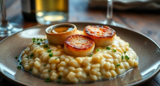 scallops with champagne risotto