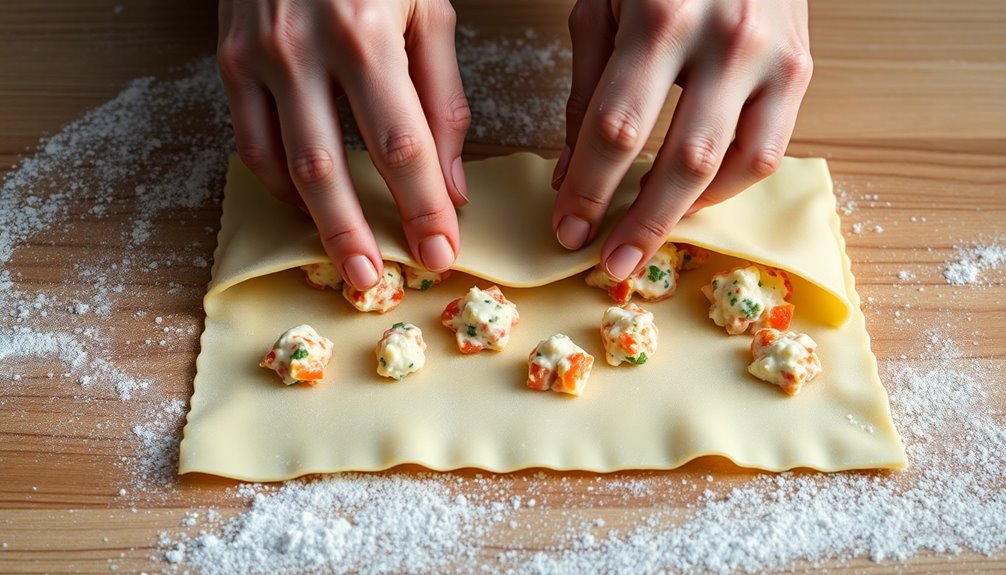 seal ravioli edges tightly