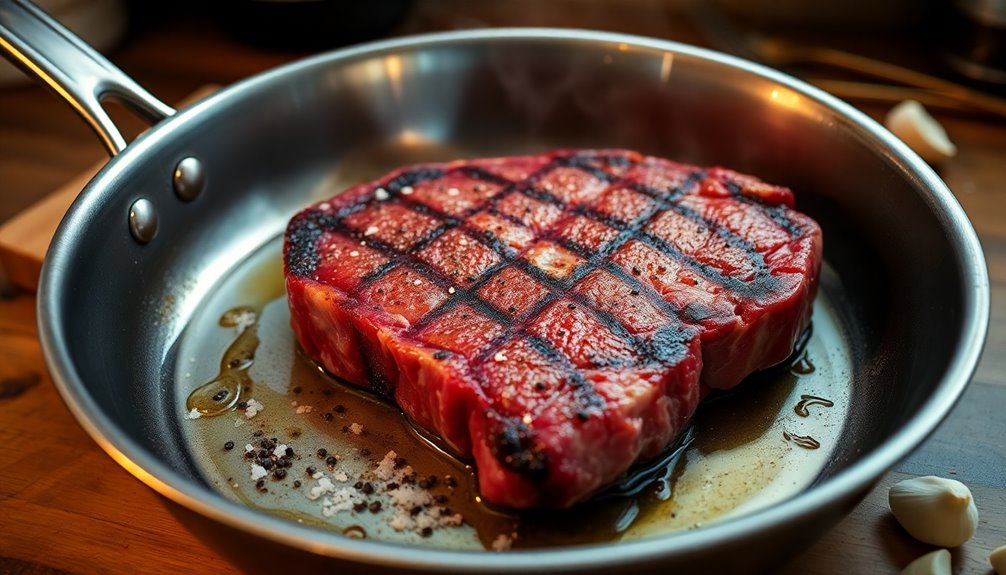 sear steak for five minutes