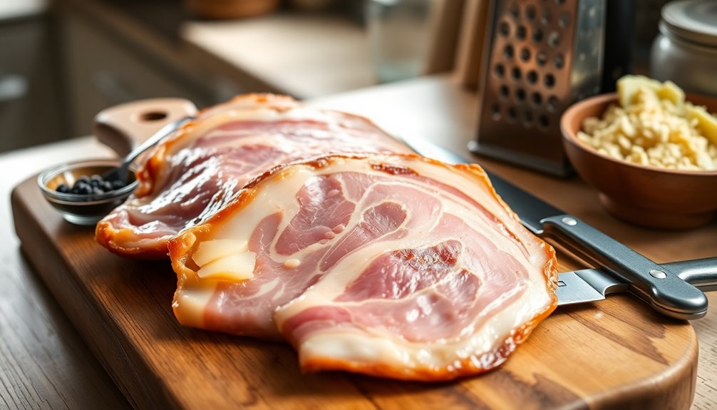 select premium quality guanciale