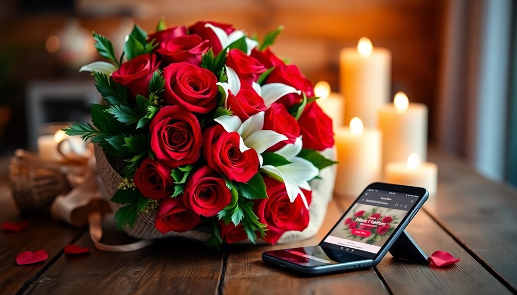 selecting online valentine bouquets