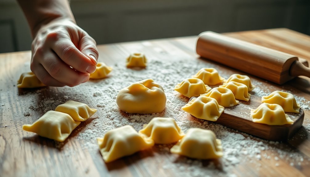 shape dough into cavatelli