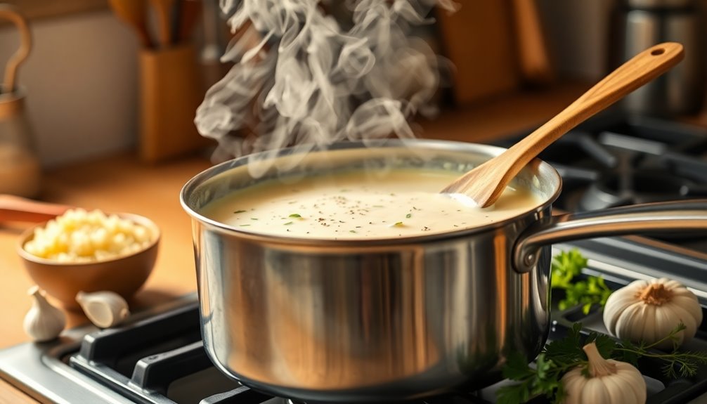 simmer sauce until thickened