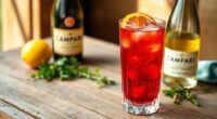 sparkling negroni cocktail variation