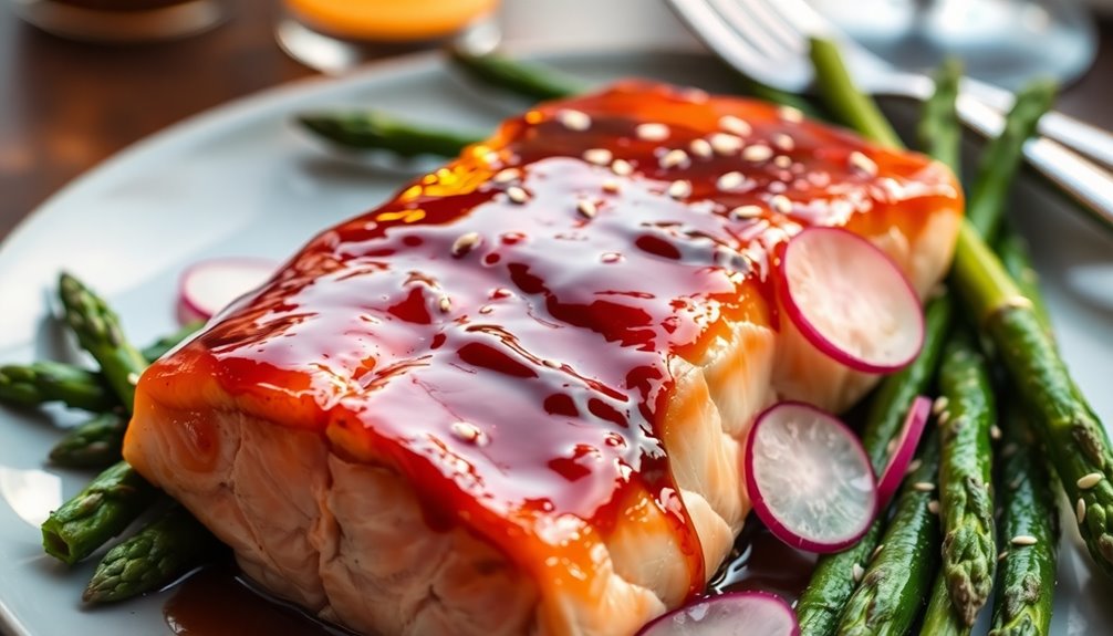 sweet soy glazed salmon