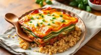 zucchini lasagna with breadcrumbs