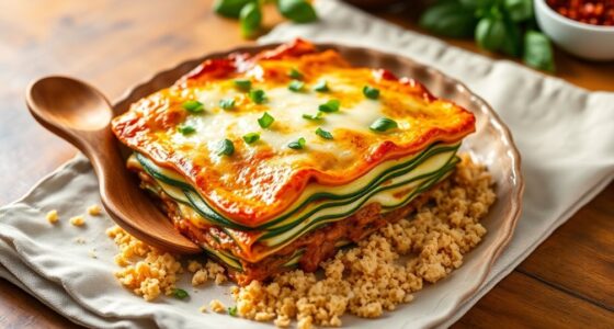 zucchini lasagna with breadcrumbs