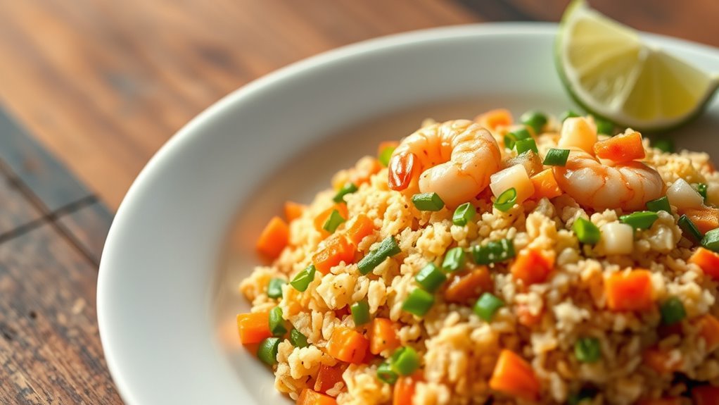 cauliflower shrimp stir fry