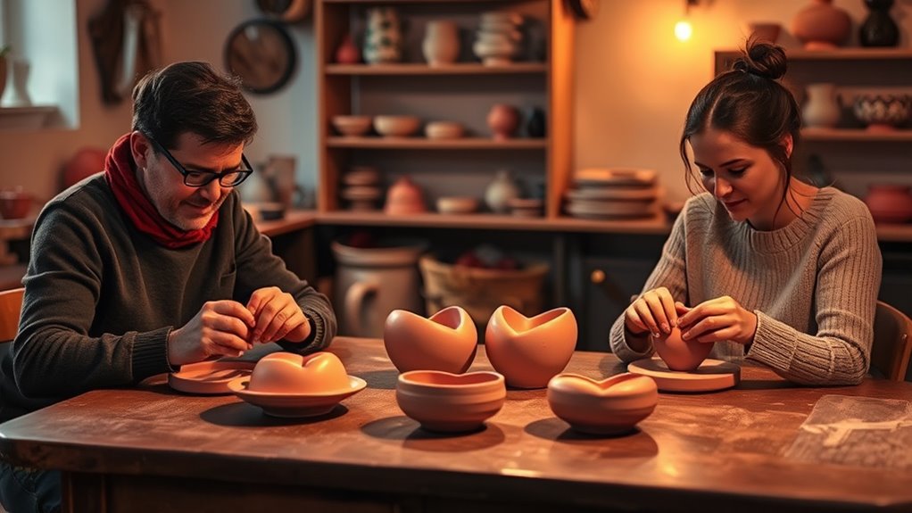 couples valentine s day pottery