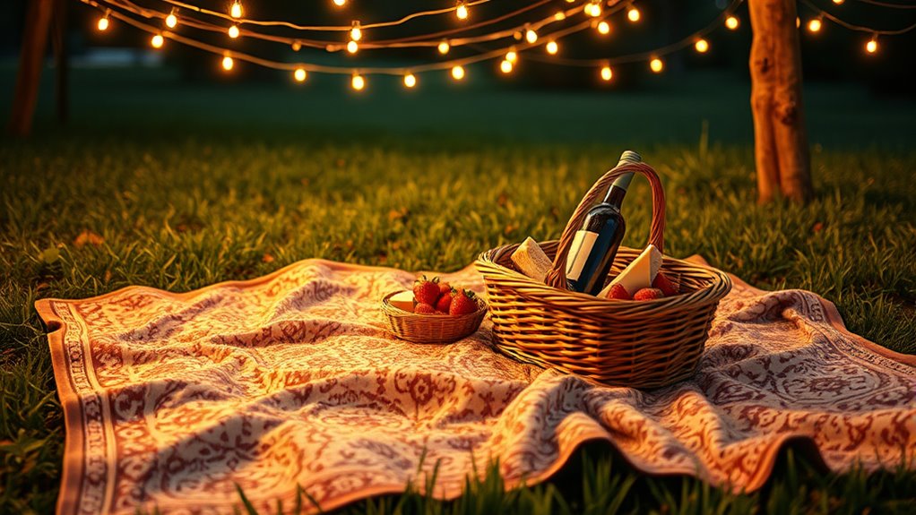 cozy outdoor lighting setup