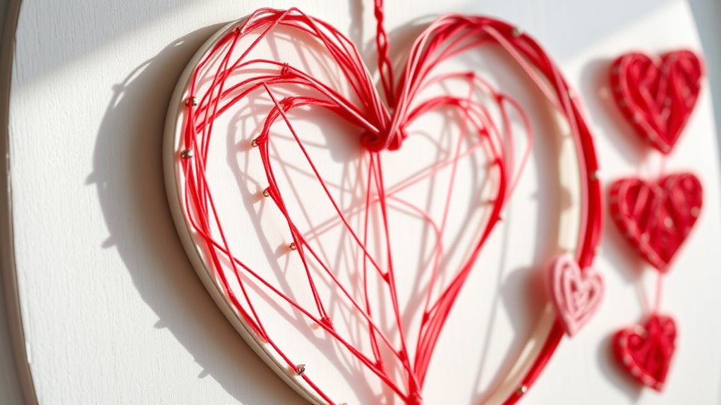 create heart shaped string art