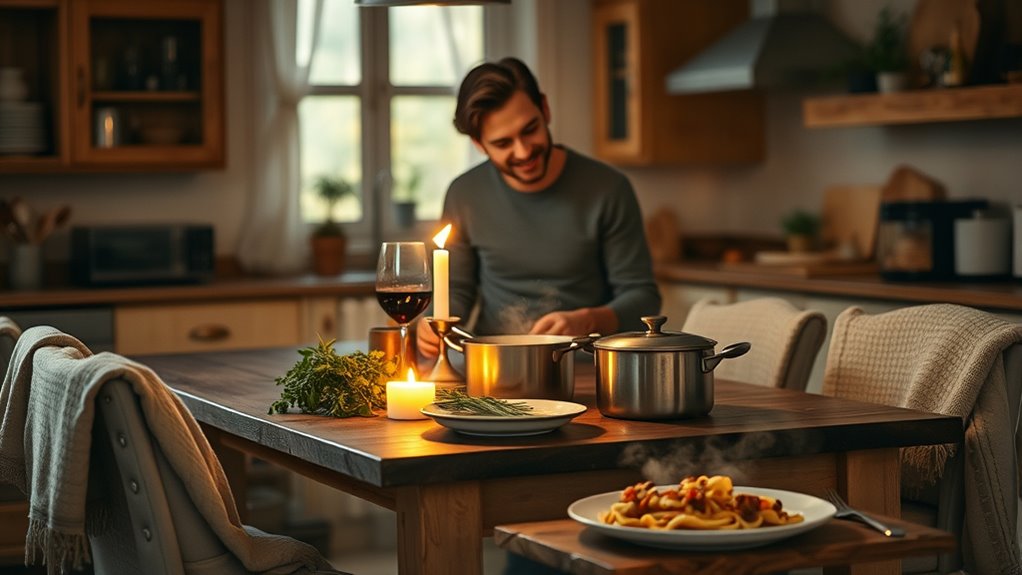create intimate romantic dinner