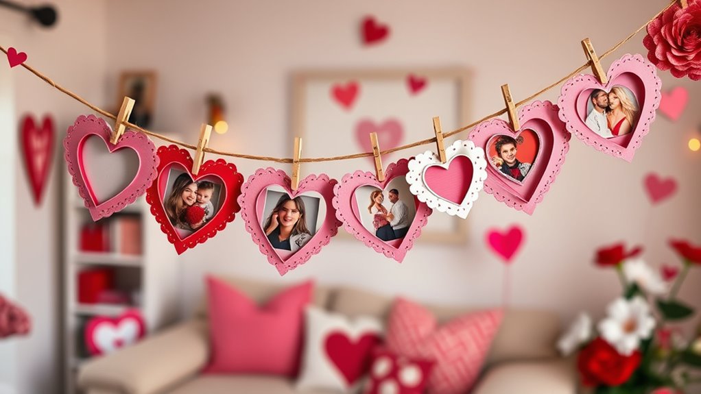create personalized heart garland